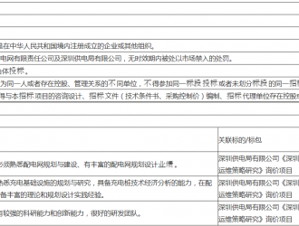 深圳供电局有限公司项目采购招标公告